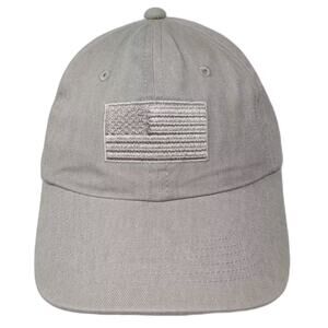 Dorfman Hat Co Baseball Cap Beige OS American Flag Embroidered Strapback Hat